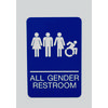 ADA Sign, All Gender Restroom, 6 x 9, Blue Face, White Graphics