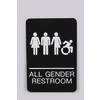 ADA Sign, All Gender Restroom, 6 x 9, Black Face, White Graphics