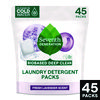 Natural Laundry Detergent Packs, Powder, Lavender Scent, 45 Packets/Pack, 8/Carton