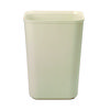 Fiberglass Wastebasket, 10 gal, Fiberglass, Beige