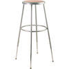 6200 Series Height Adjustable Heavy Duty Steel Stool, Backless, Supports 500lb, 31" to 39" Seat Height, Brown Seat, Gray Base