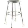 6400 Series Height Adjustable HD Vinyl Padded Steel Stool, Backless, Supports 500 lb, 18.5"-26.5" Seat Height, Gray Seat/Base