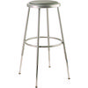 6400 Series Height Adjustable Heavy Duty Vinyl Padded Steel Stool, Supports 500 lb, 25" to 33" Seat Height, Gray Seat/Base