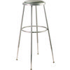 6400 Series Height Adjust Heavy Duty Vinyl Padded Steel Stool, Backless, Support 500lb, 30.5" to 38.5" Height, Gray Seat/Base