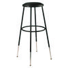 6400 Series Height Adjustable HD Vinyl Padded Steel Stool, Supports 500 lb, 30.5" to 38.5" Seat Height, Black Seat/Base