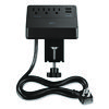 3-Outlet Plus USB Surge Protector, 3 AC Outlets/3 USB Outlets, 5 ft Cord, 900 J, Black