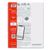 Whitelines Notebook. Quadrille Rule, (5 sq/in), Gray/Orange Cover, (70) 11 x 8.5 Sheets