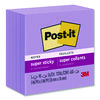 Super Sticky Notes, 3 x 3, Mulberry, 90 Sheets/Pad, 5 Pads/Pack