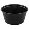 Polystyrene Portion Cups, 2 oz, Black, 250/Bag, 10 Bags/Carton