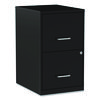 Soho Vertical File Cabinet, 2 Drawers: File/File, Letter, Black, 14" x 18" x 24.1"