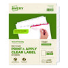 Index Maker EcoFriendly Print and Apply Clear Label Dividers with White Tabs, 8-Tab, 11 x 8.5, White, 5 Sets