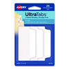 Ultra Tabs Repositionable Tabs, Wide and Slim: 3" x 1.5", 1/3-Cut, White, 24/Pack