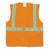 ANSI Class 2 Two-Pocket Zipper Mesh Safety Vest, Polyester Mesh, Large, Orange