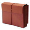 Redrope End Tab Wallets, 5.25" Expansion, 1 Section, Elastic Cord Closure, Straight Tabs, Letter Size, Redrope, 10/Box