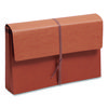 Redrope Expanding Wallets, 3.5" Expansion, 1 Section, Cloth Tie Closure, Legal Size (9.5" x 14.75"), Redrope