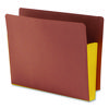 Redrope Drop-Front End Tab File Pockets, Fully Lined 6.5" High Gussets, 3.5" Expansion, Letter Size, Redrope/Yellow, 10/Box