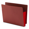 Redrope Drop-Front End Tab File Pockets, Fully Lined 6.5" High Gussets, 3.5" Expansion, Letter Size, Redrope/Red, 10/Box