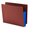 Redrope Drop-Front End Tab File Pockets, Fully Lined 6.5" High Gussets, 3.5" Expansion, Letter Size, Redrope/Blue, 10/Box