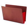 Redrope Drop-Front End Tab File Pockets, Fully Lined 6.5" High Gussets, 5.25" Expansion, Legal Size, Redrope/Red, 10/Box