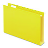 Extra Capacity Reinforced Hanging File Folders with Box Bottom, 2" Capacity, Legal Size, 1/5-Cut Tabs, Yellow, 25/Box