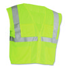 ANSI Class 2 Four Pocket Zipper Safety Vest, Polyester Mesh, 4X-Large, Hi-Viz Lime Yellow