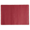 Solid Color Scalloped Edge Placemats, 9.5 X 13.5, Red, 1,000/carton