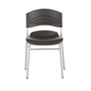 <strong>Iceberg</strong><br />CafeWorks Chair, Supports Up to 225 lb, 18" Seat Height, Graphite Seat/Back, Silver Base, 2/Carton