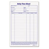Daily Time And Job Sheets, 8.5 X 5.5, 1/page, 200 Forms/pad, 2 Pads/pack