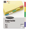 Insertable Tab Dividers, 3-Hole Punched, 5-Tab, 11 x 8.5, Buff, 1 Set