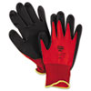 NorthFlex Red Foamed PVC Palm Coated Gloves, Medium, Dozen