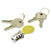 Key-Alike Lock Core Set For Alera Metal Lateral File Cabinets, Steel Desks, Brushed Chrome