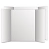 Two Cool Tri-Fold Poster Board, 28 X 40, White/white, 12/carton
