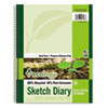 Ecology Sketch Diary, 60 lb Text Paper Stock, Green Cover, (70) 11 x 8.5 Sheets