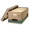 STOR/FILE Medium-Duty 100% Recycled Storage Boxes, Legal Files, 15.88" x 25.38" x 10.25", Kraft/Green, 12/Carton