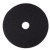 Low-Speed Stripper Floor Pad 7200, 15" Diameter, Black, 5/carton