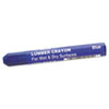 Lumber Crayons, 4.5 X 0.5, Blue, Dozen