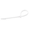 Cable Ties, 8", 75 Lb, White, 100/pack