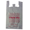 Thank You High-Density Shopping Bags, 18" x 30", White, 500/Carton