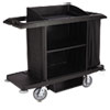 Housekeeping Cart, 22w X 60d X 50h, Black