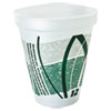 Impulse Hot/cold Foam Drinking Cups, 12 Oz, White/green/gray, 25/bag, 40/carton