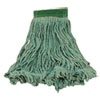 Super Stitch Blend Mop Heads, Cotton/synthetic, Green, Medium, 6/carton