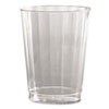 Classic Crystal Plastic Tumblers, 10 Oz, Clear, Fluted, Tall, 20/pack, 12 Packs/carton