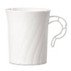Classicware Plastic Mugs, 8 Oz, White, 8/pack, 24 Packs/carton