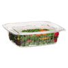 Renewable And Compostable Rectangular Deli Containers, 48 Oz, 8 X 6 X 2, Clear, 50/pack, 4 Packs/carton