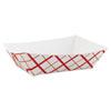 Paper Food Baskets, 3 Lb Capacity, 7.2 X 4.95 X 1.94, Red/white, 500/carton