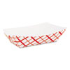 Paper Food Baskets, 2.5 Lb Capacity, Red/white, 500/carton