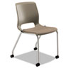Motivate Four-Leg Stacking Chair, Supports Up To 300 Lb, Morel Seat, Shadow Back, Platinum Base, 2/carton