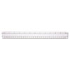 <strong>Westcott®</strong><br />12" Magnifying Ruler, Standard/Metric, Plastic, Clear