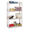 <strong>Iceberg</strong><br />Rough n Ready Open Storage System, Four-Shelf, Injection-Molded Polypropylene, 32w x 13d x 54h, Platinum