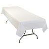 <strong>Tablemate®</strong><br />Table Set Rectangular Table Covers, Heavyweight Plastic, 54" x 108", White, 24/Carton